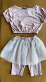 SET CROP TOP AND PANTS WITH TUTU