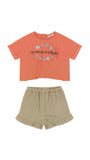 Set of tee & short with ruffle
