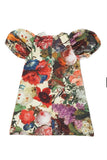 FLOWER DRESS WITH PUFFY SLEVEE
