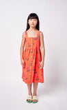 Organic Cotton Floral Dress Red