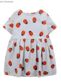 Organic Cotton Ladybird Dress Light grey