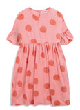 Organic Cotton Jersey Balloon Midi Dress Pink